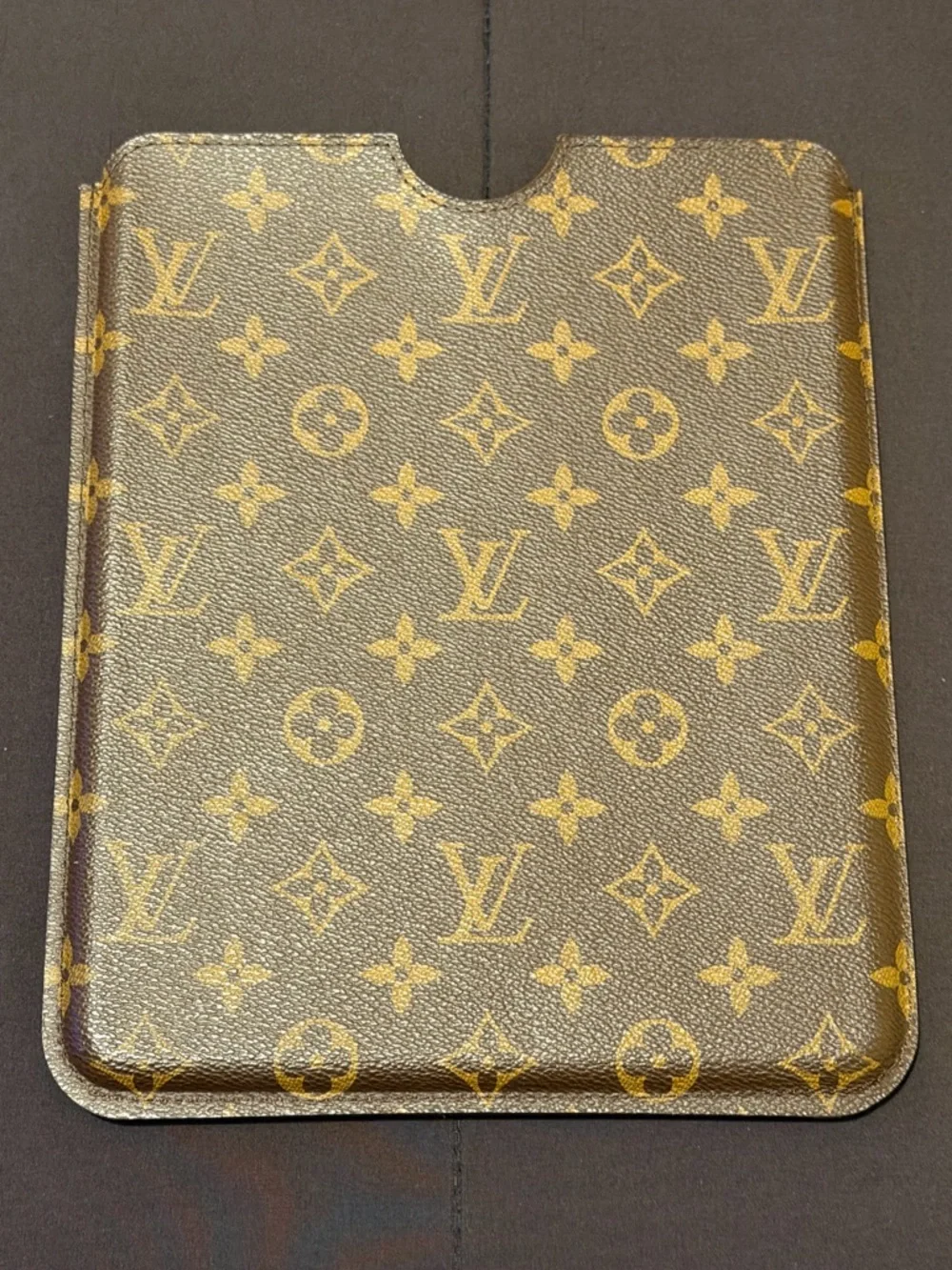 Louis Vuitton Monogram Canvas iPad Sleeve in Brown and Gold